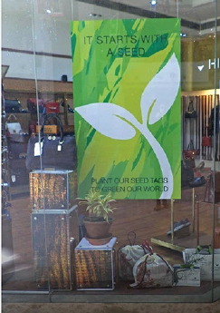 The campaign live in Hidesign's retail windows