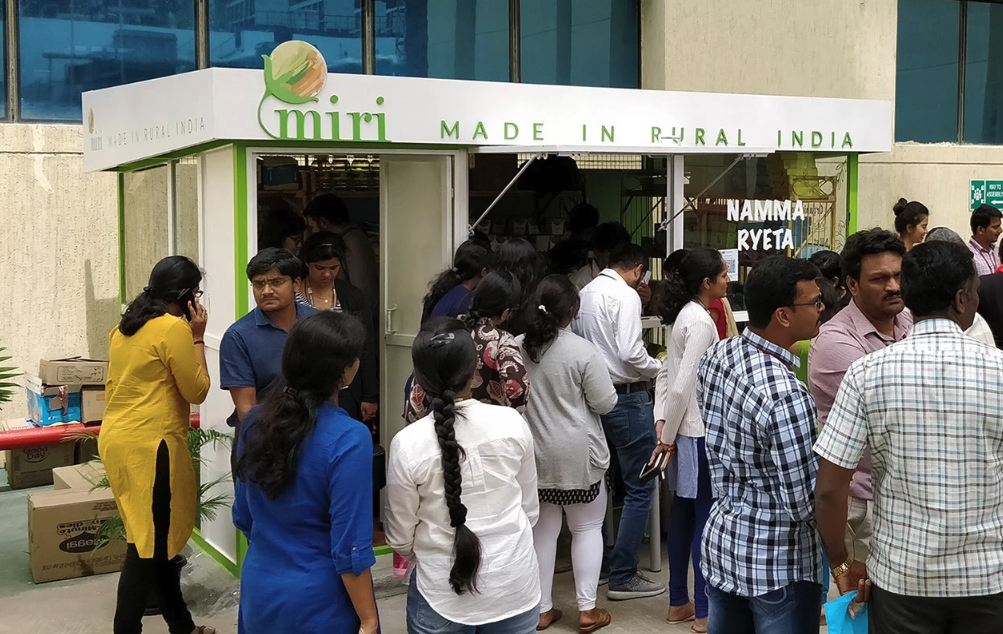 Customers collecting their orders at a MIRI pickup location